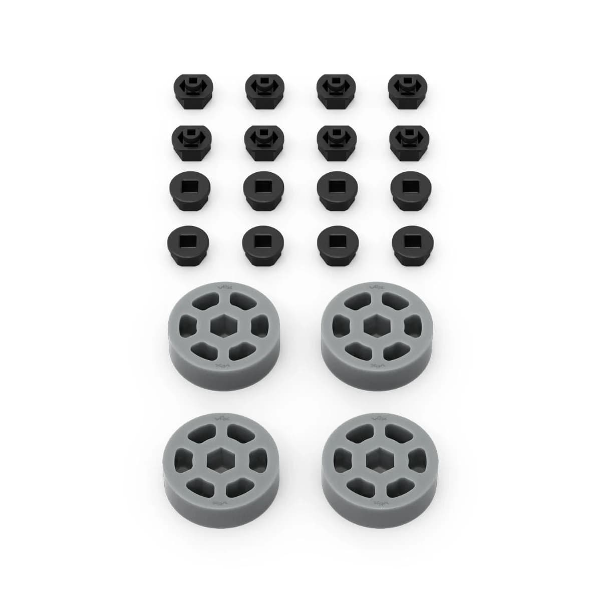 Compression Wheel 4-Pack Kit (1.625" OD x 1/2" WD, 1/2" Hex Bore, 30A)